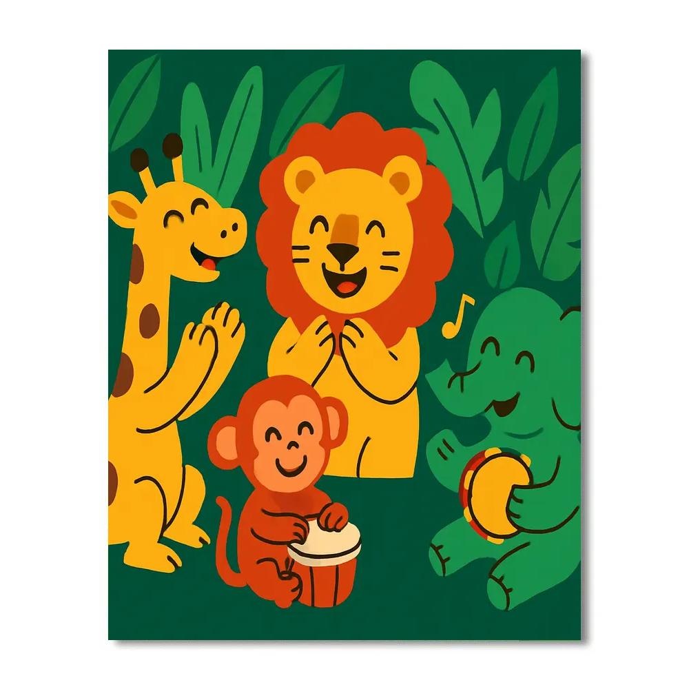 Rainforest Rhythm Class painting number kit
