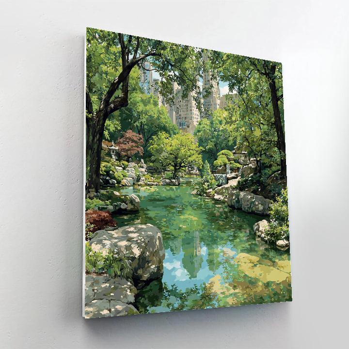 Kowloon Walled City Park Hidden Garden Hong Kong painting number kit