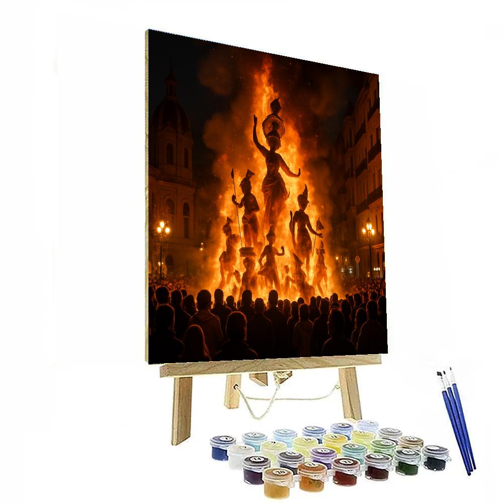 Fallas Valencia Night Burning painting number kit