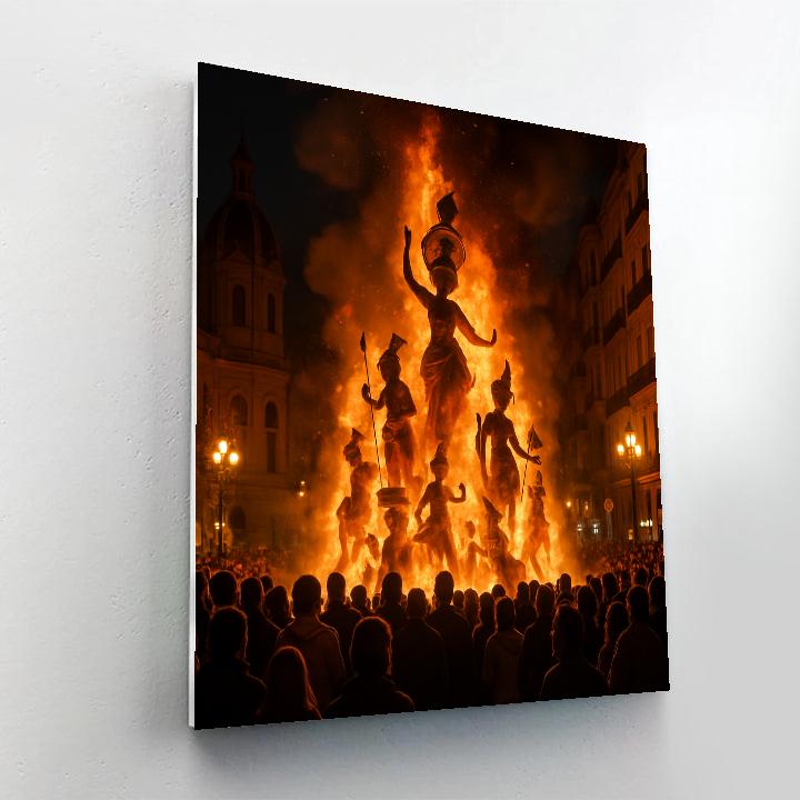 Fallas Valencia Night Burning painting number kit