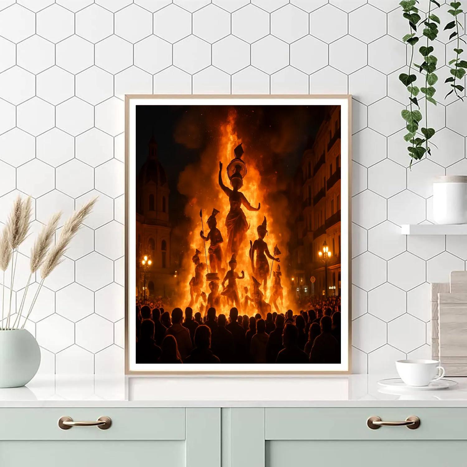 Fallas Valencia Night Burning painting number kit