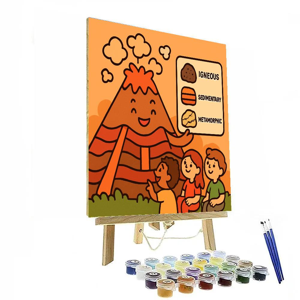 Friendly Volcano Volcano Lab paint by number
