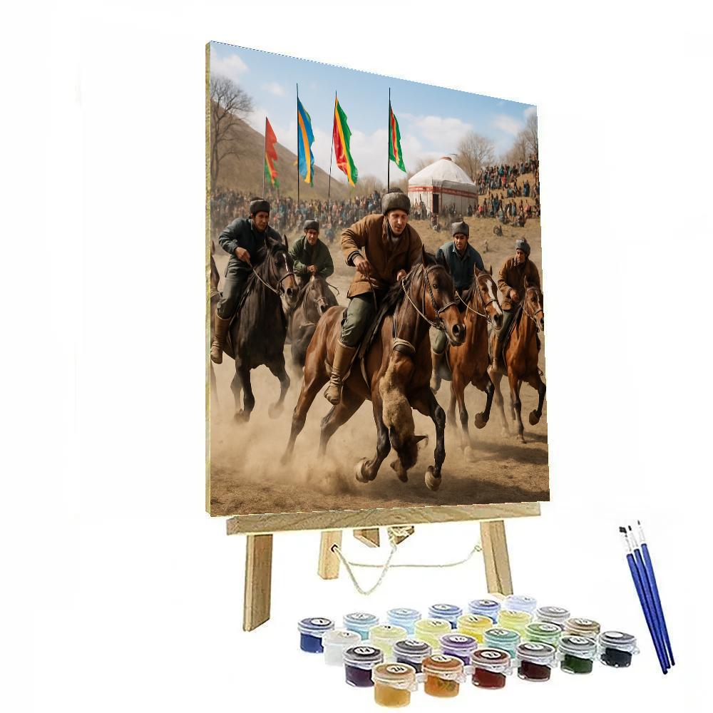 Nowruz Buzkashi Celebration paint by numbers