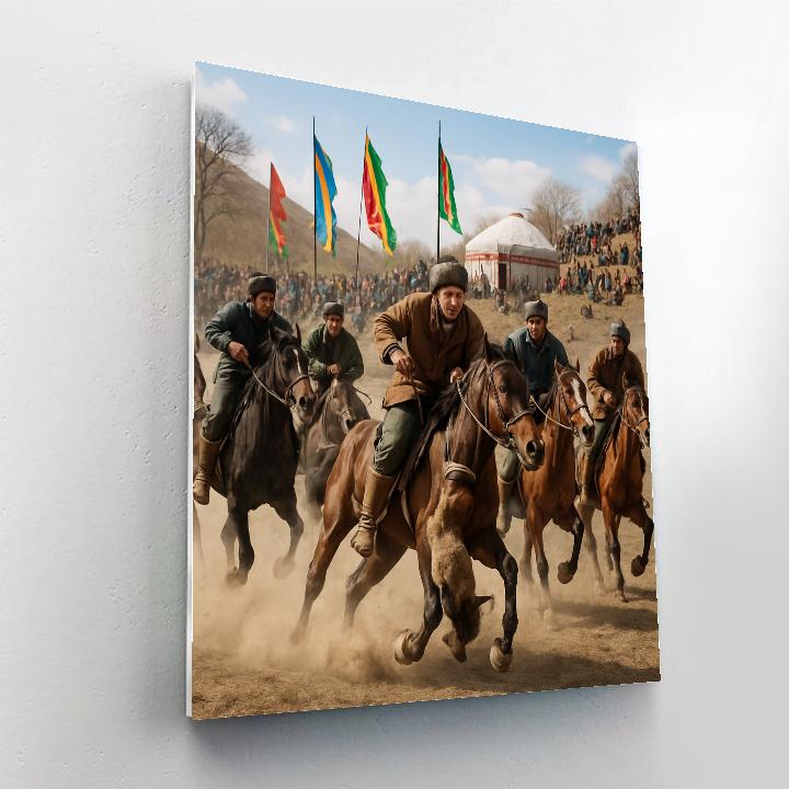 Nowruz Buzkashi Celebration paint by numbers