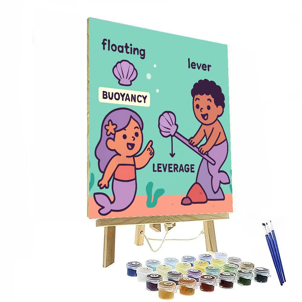 Mermaid Physics Playground paint by number