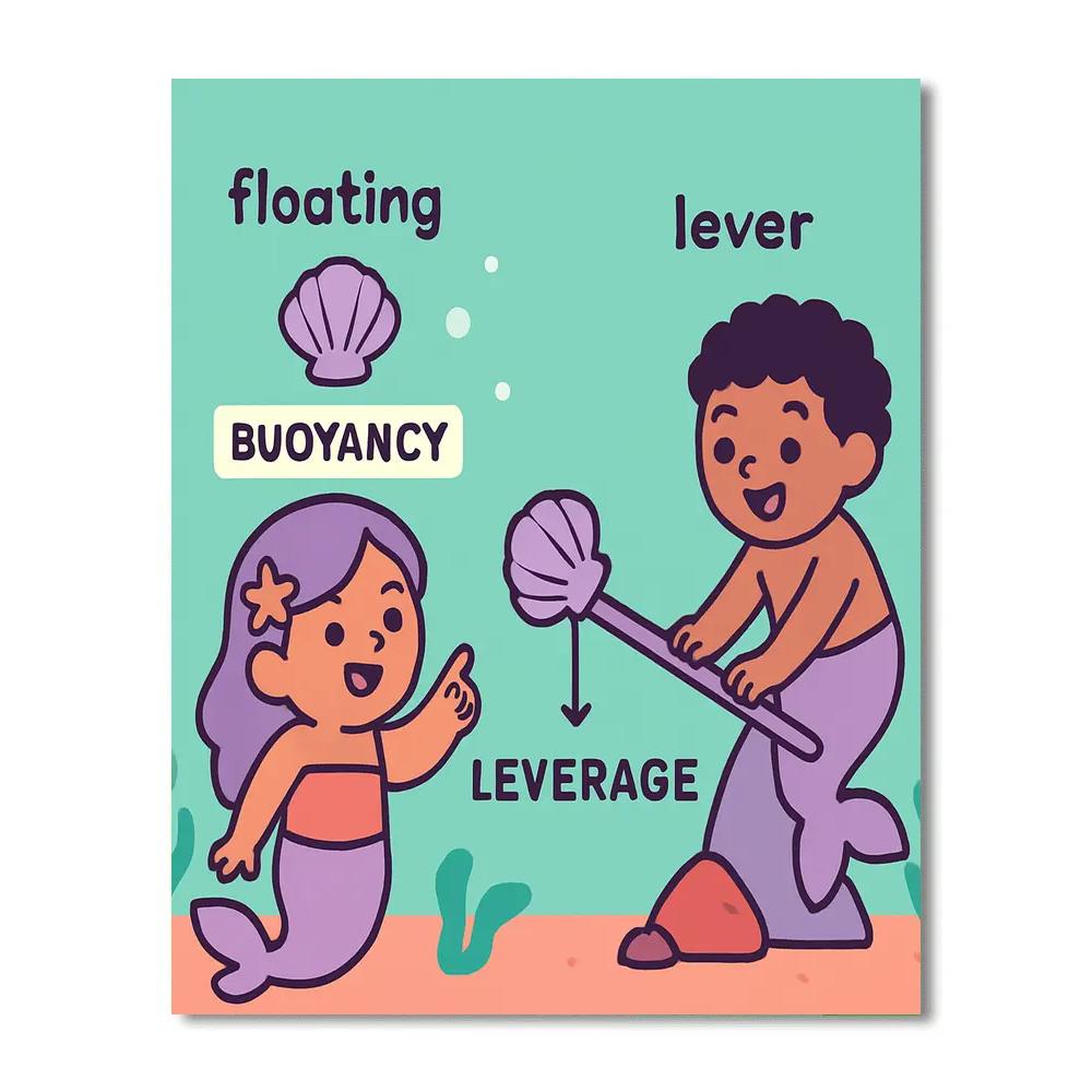 Mermaid Physics Playground paint by number