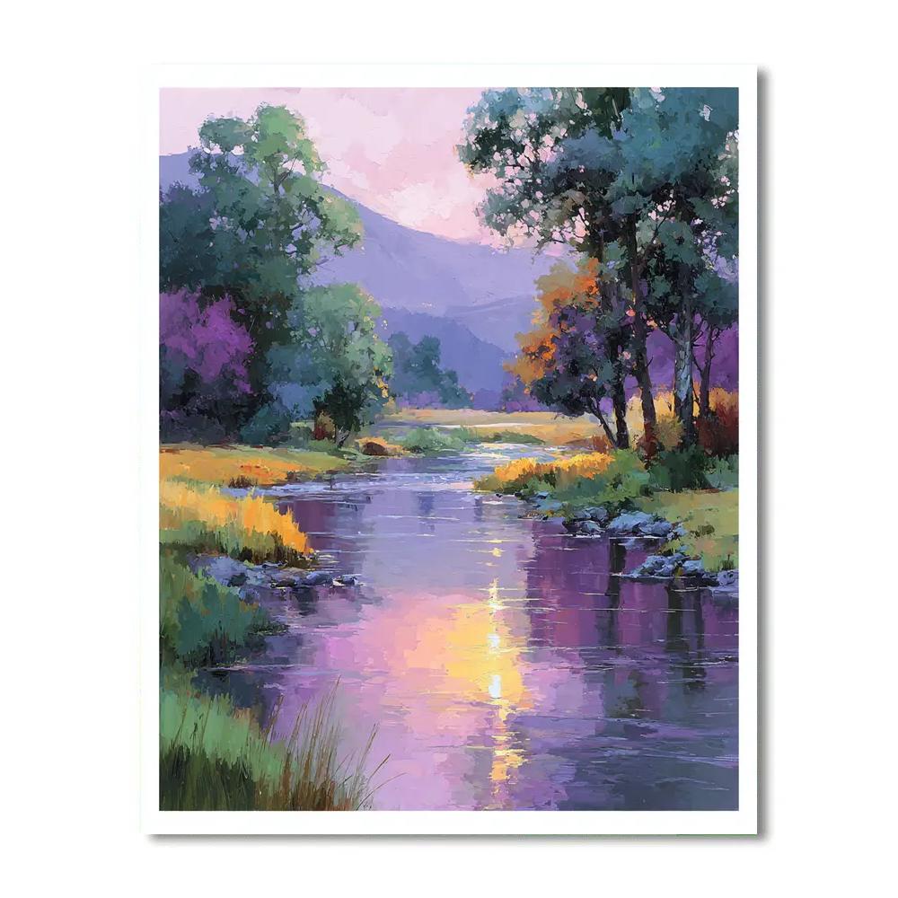 Claude Monet Inspired Riverside Landscape Paint by numbers art