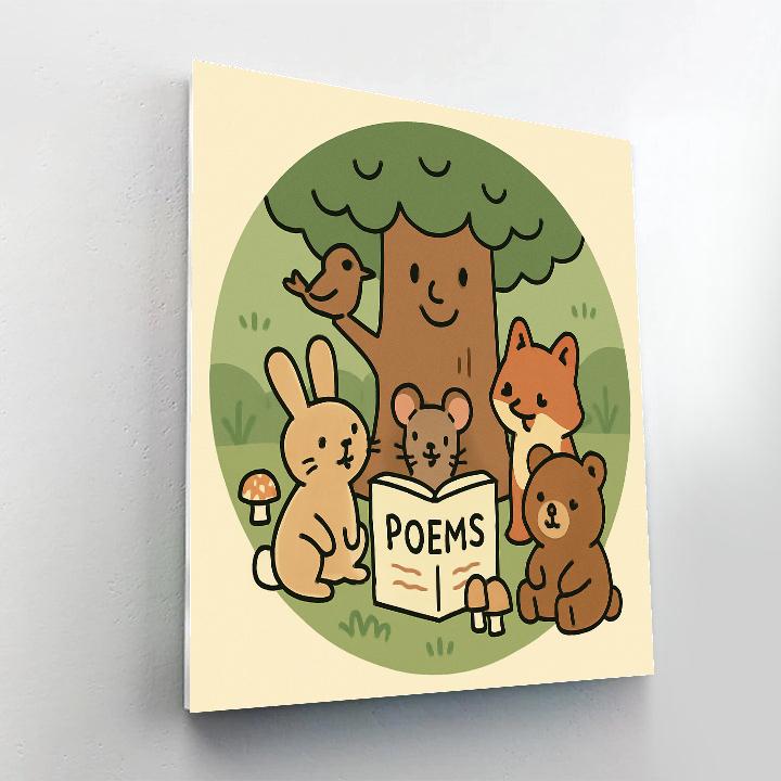 Forest Poetry Circle paint by number