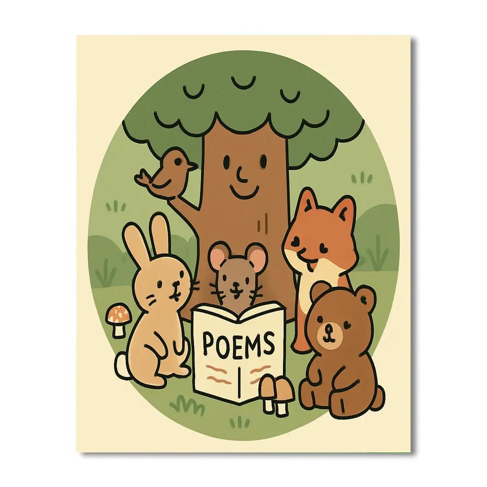 Forest Poetry Circle paint by number