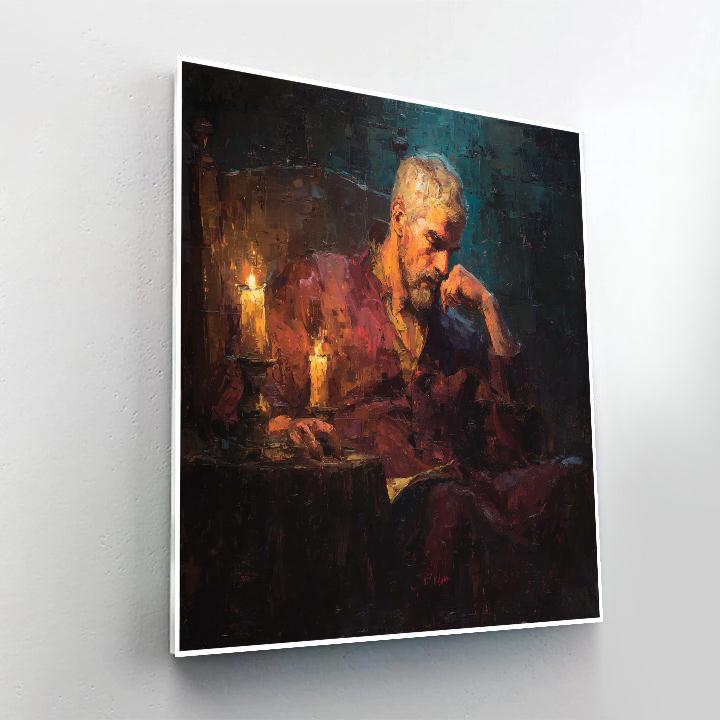 Rembrandt Inspired Evening Portrait paint by number