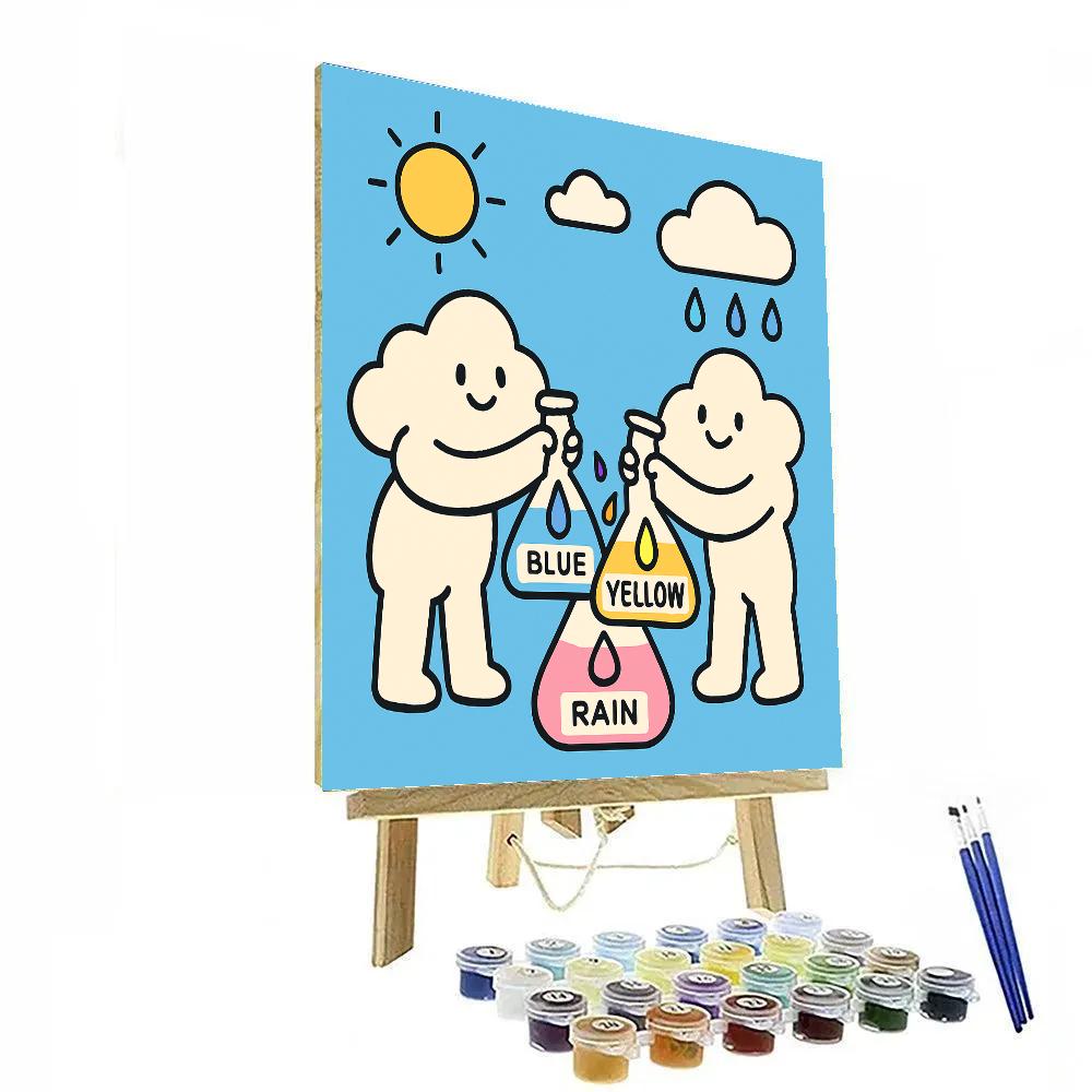Cute Chemistry Clouds Number painting