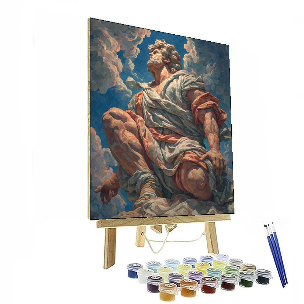 Michelangelo Inspired Powerful Warrior paint by color