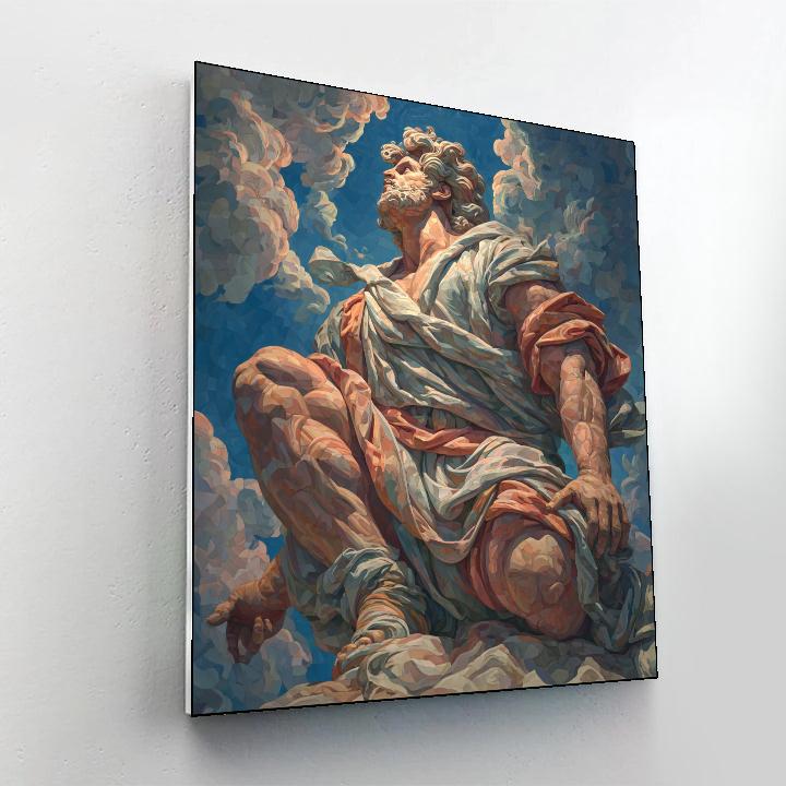 Michelangelo Inspired Powerful Warrior paint by color