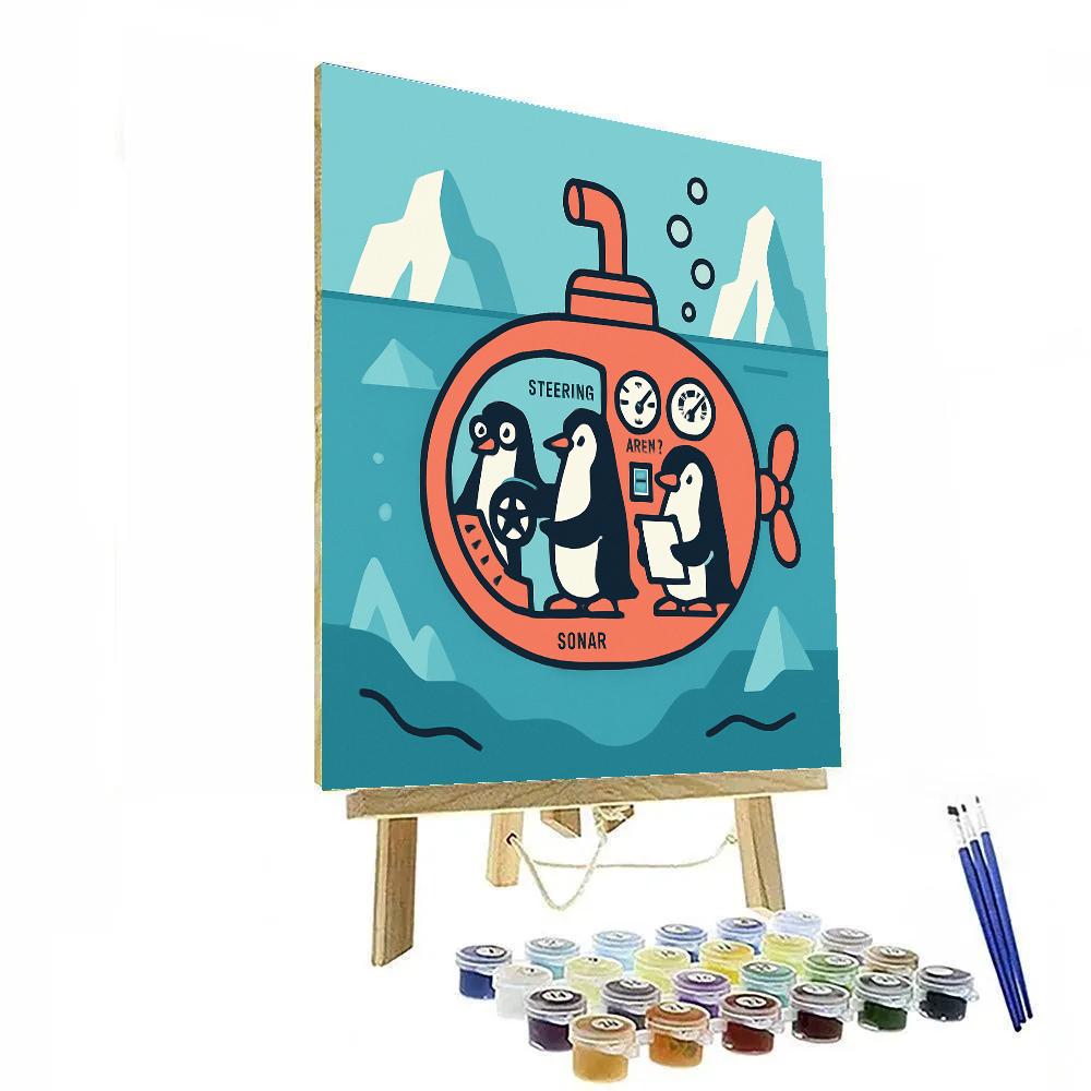 Polar Science Submarine Paint by numbers art