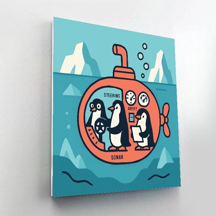 Polar Science Submarine Paint by numbers art