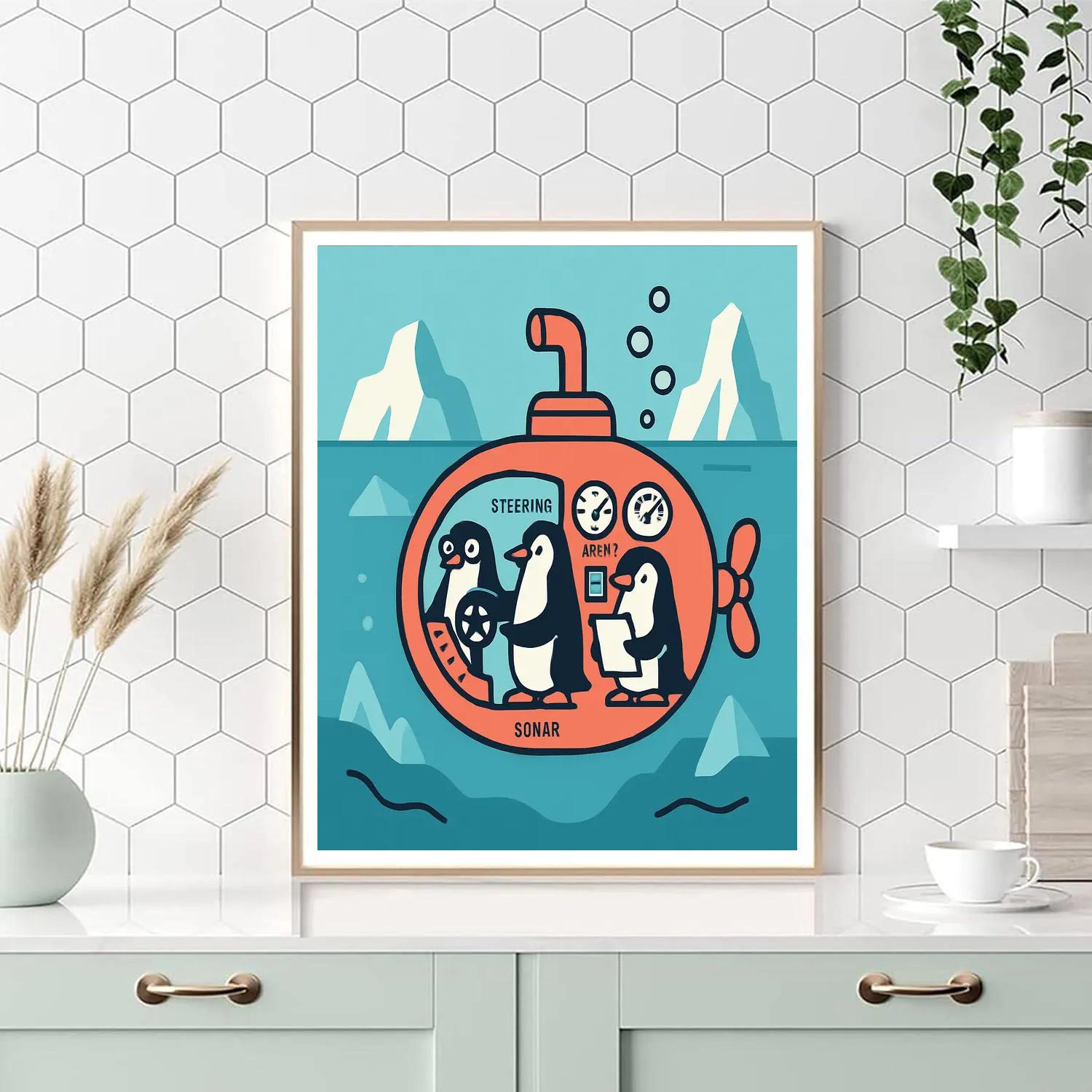 Polar Science Submarine Paint by numbers art