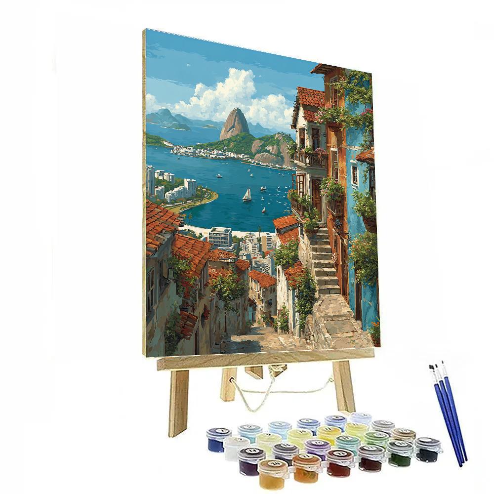Guanabara Bay View From Santa Teresa Rio De Janeiro Brazil paint by numbers