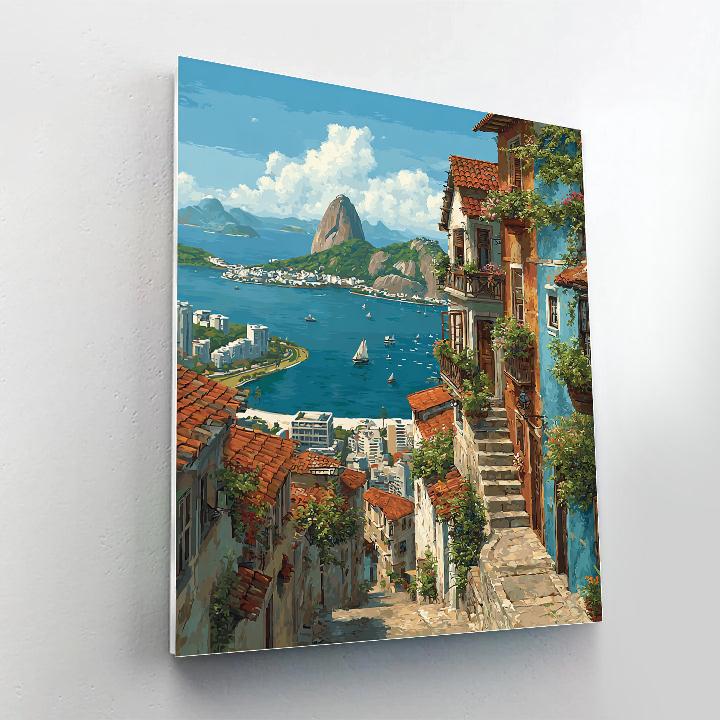 Guanabara Bay View From Santa Teresa Rio De Janeiro Brazil paint by numbers