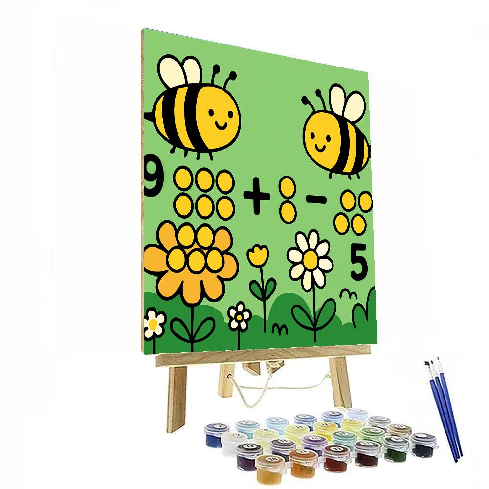 Bee Math Garden DIY paint by numbers