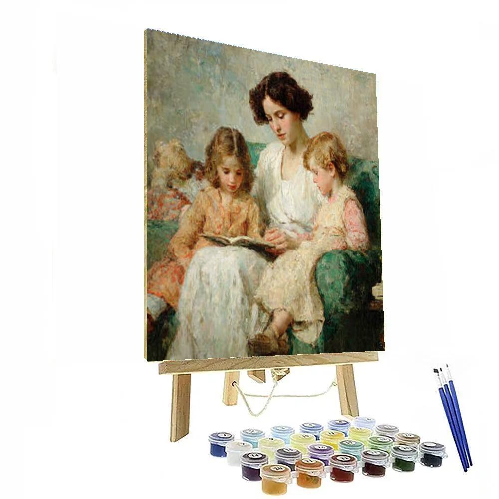 Mary Cassatt Inspired Intimate Family Scene paint by numbers