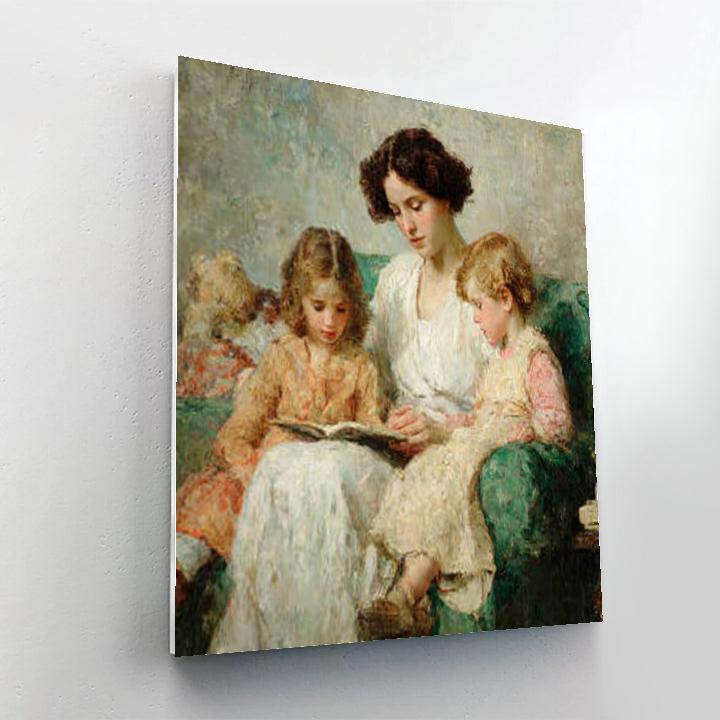 Mary Cassatt Inspired Intimate Family Scene paint by numbers