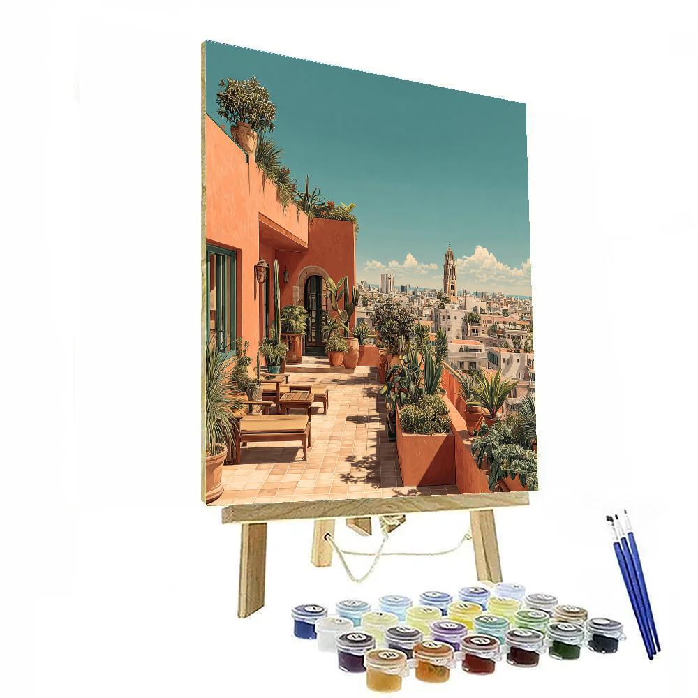 Rooftop Gardens Of Barcelona Urban Oasis Spain Paint by numbers kits