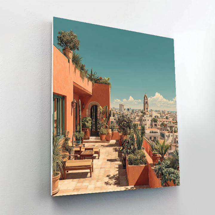Rooftop Gardens Of Barcelona Urban Oasis Spain Paint by numbers kits