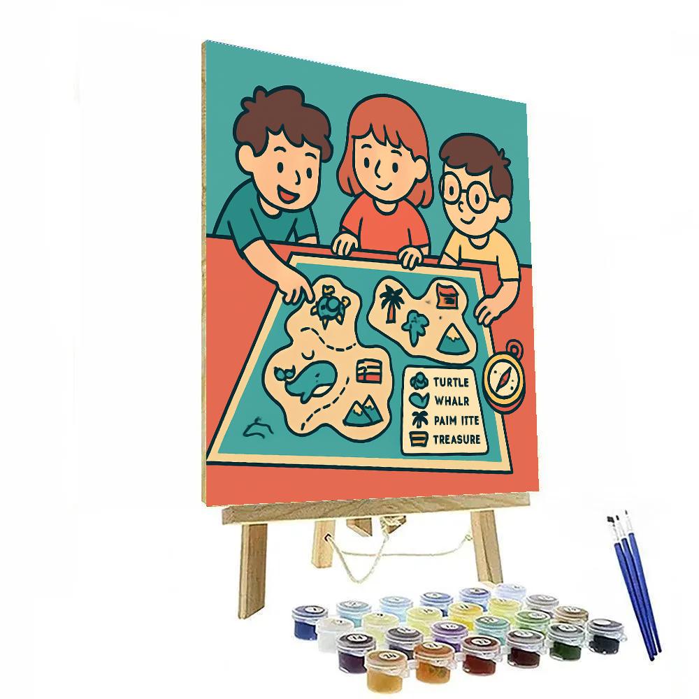 Map Of Imaginary Islands paint by color