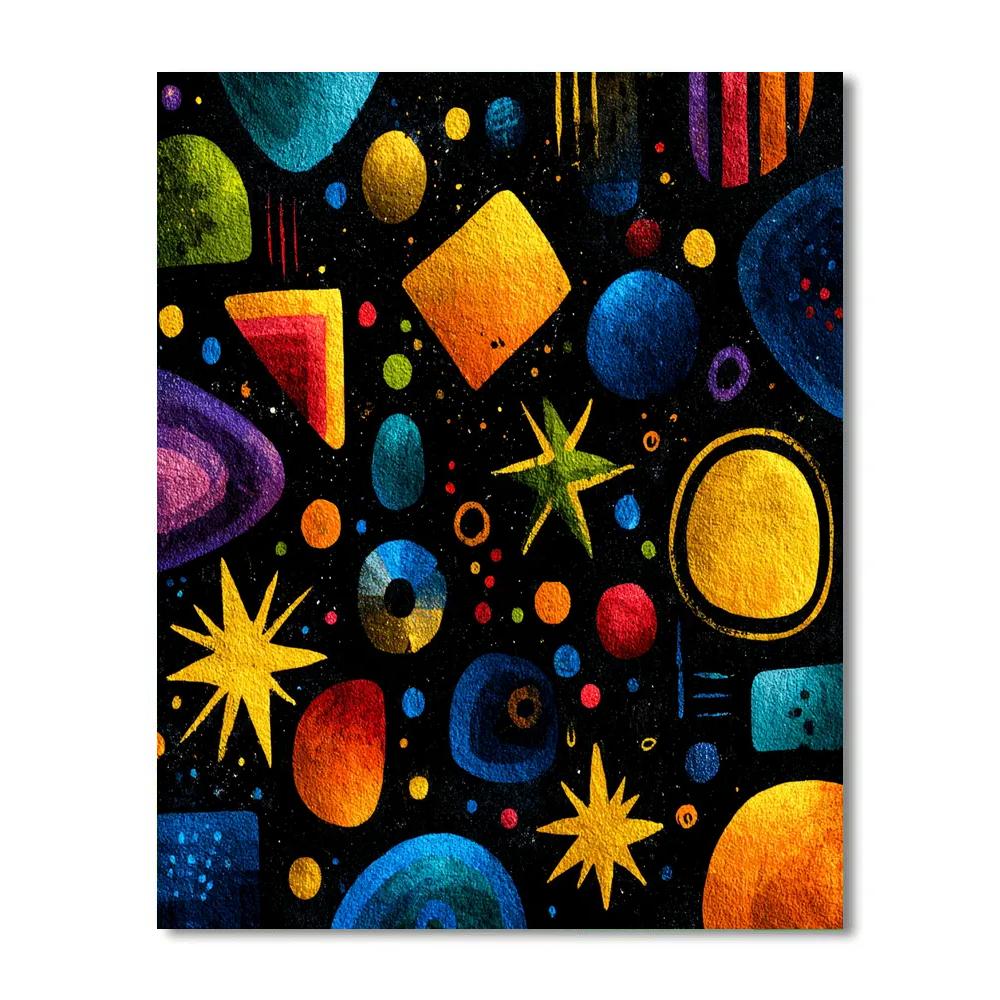 Joan Miro Inspired Abstract Night Sky Painting by numbers kit