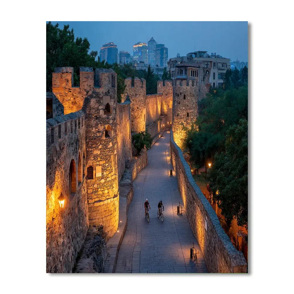 City Wall Promenade Xi An China Urban Heritage paint by color