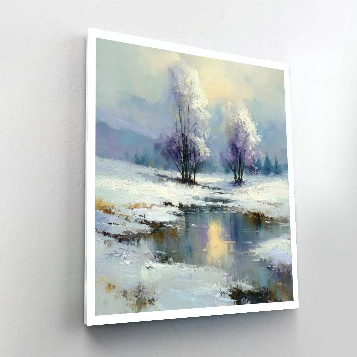 Claude Monet Inspired Winter Snow Scene Painting by numbers kit