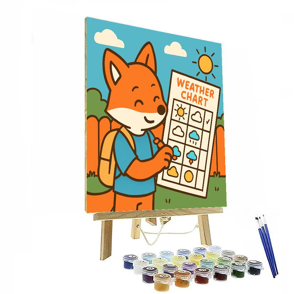 Little Meteorologist Fox paint by numbers