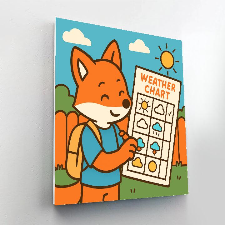Little Meteorologist Fox paint by numbers
