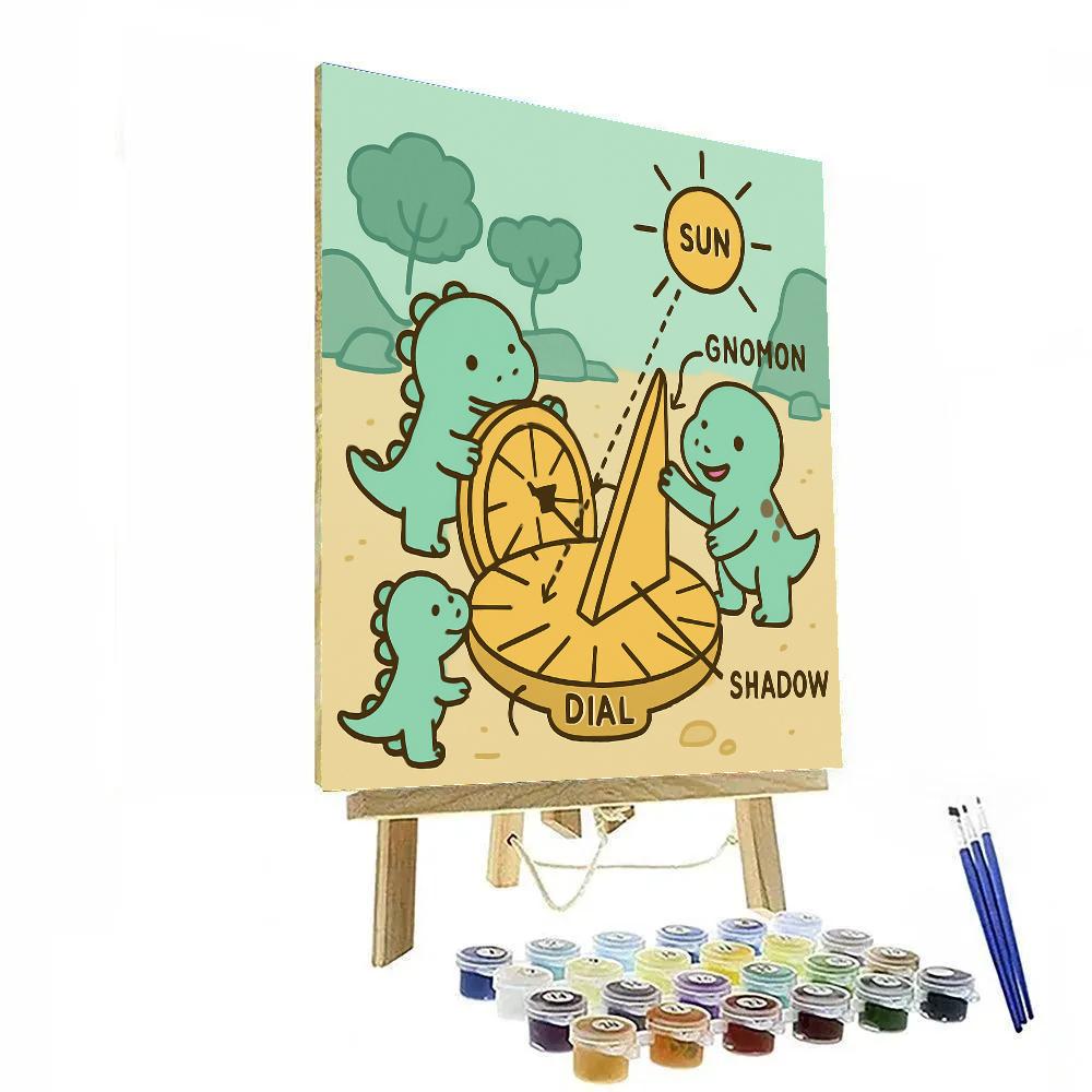 Dino Time Clock Workshop Numbered painting kits