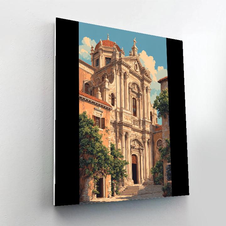 Raphael Inspired Classical Architecture Number painting