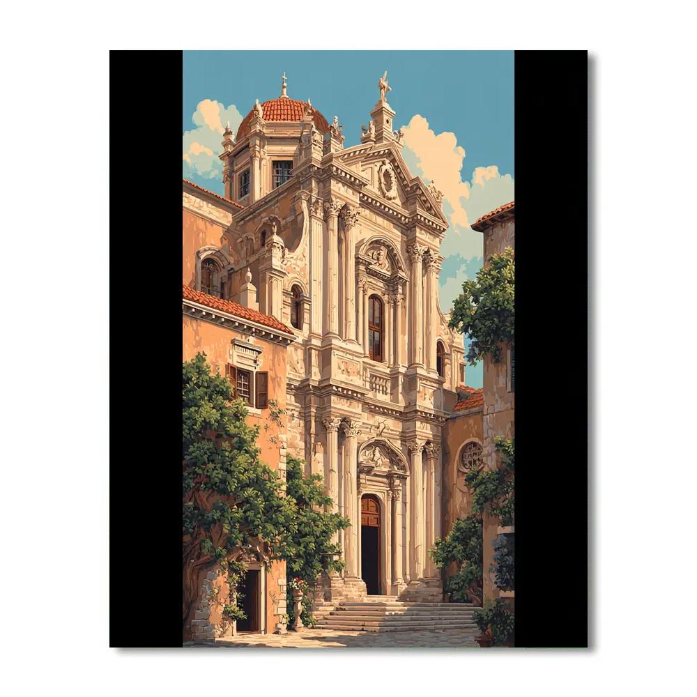 Raphael Inspired Classical Architecture Number painting