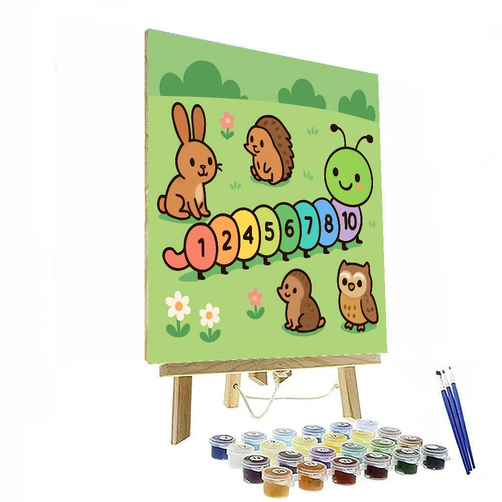 Magical Counting Caterpillar Painting by numbers kit