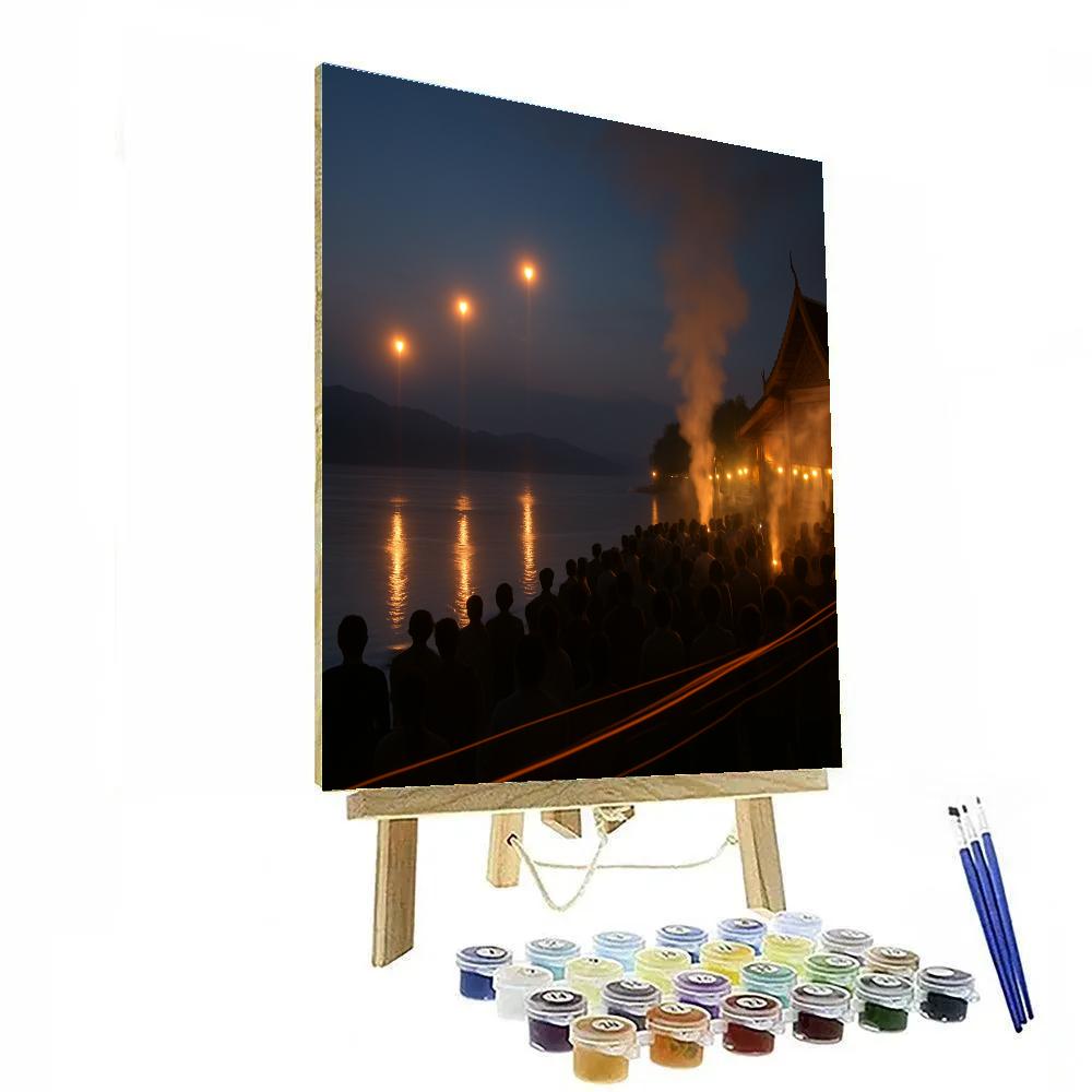 Naga Fireball Festival Mekong Painting by numbers kit