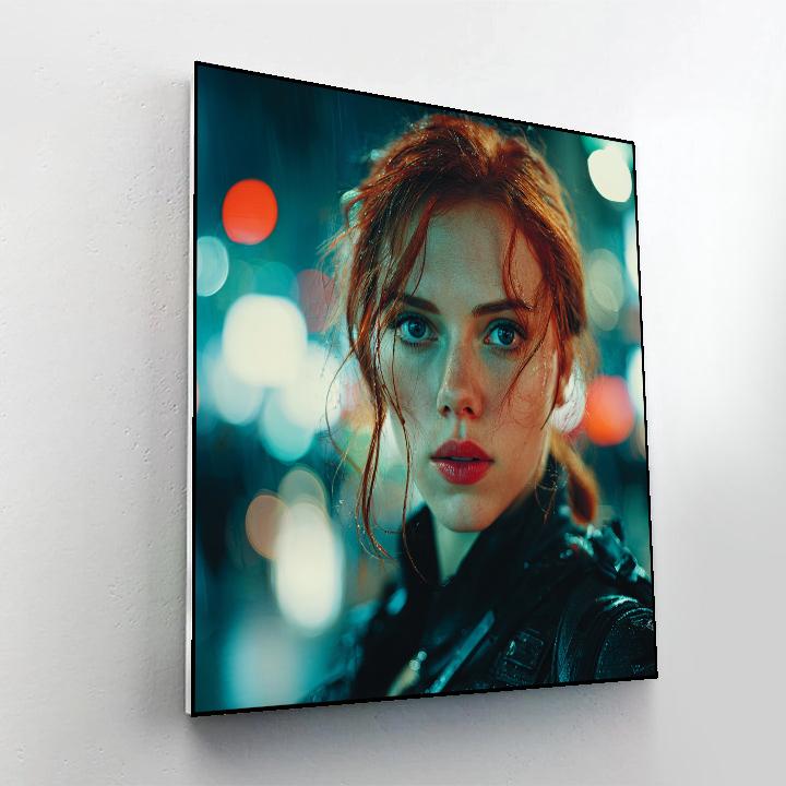 Scarlett Johansson: Shadowed Grace Of The Silent Operative Numbered painting kits
