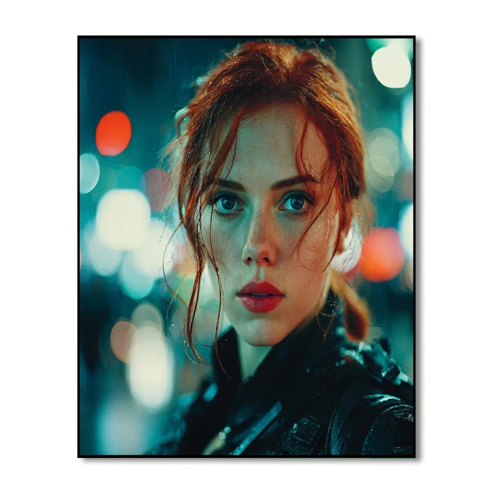 Scarlett Johansson: Shadowed Grace Of The Silent Operative Numbered painting kits