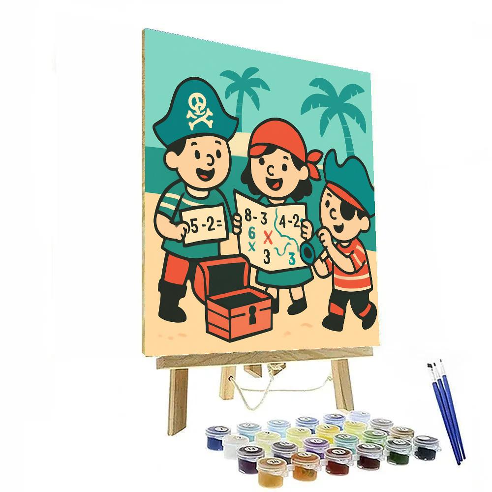 Treasure Map Math Pirates Numbered painting kits