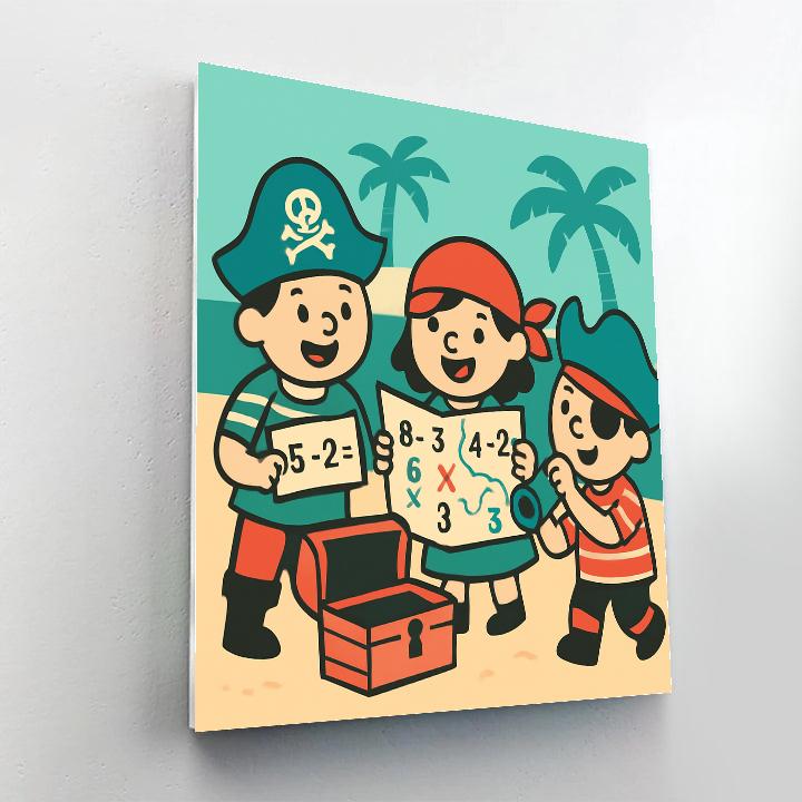Treasure Map Math Pirates Numbered painting kits