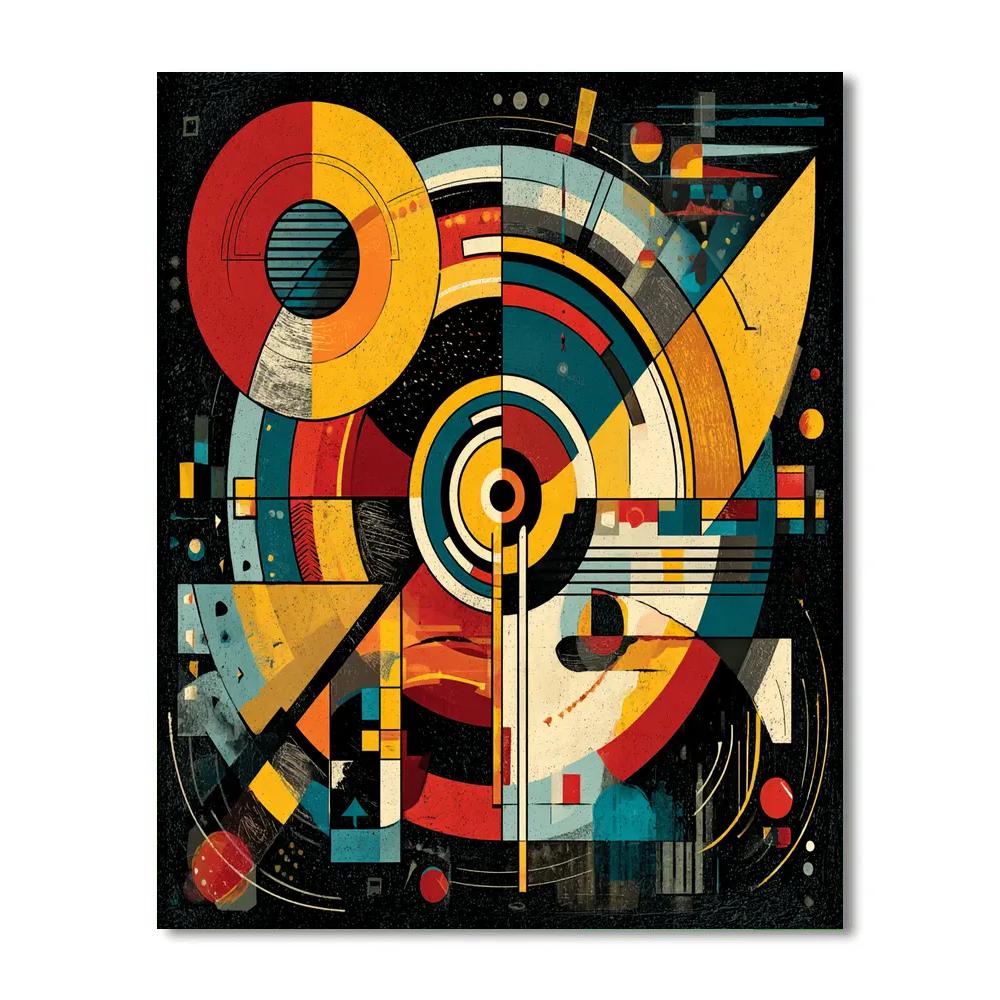 Wassily Kandinsky Inspired Musical Abstract Paint by numbers art