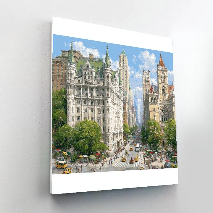 Zocalo Urban Plaza Mexico City Mexico painting number kit