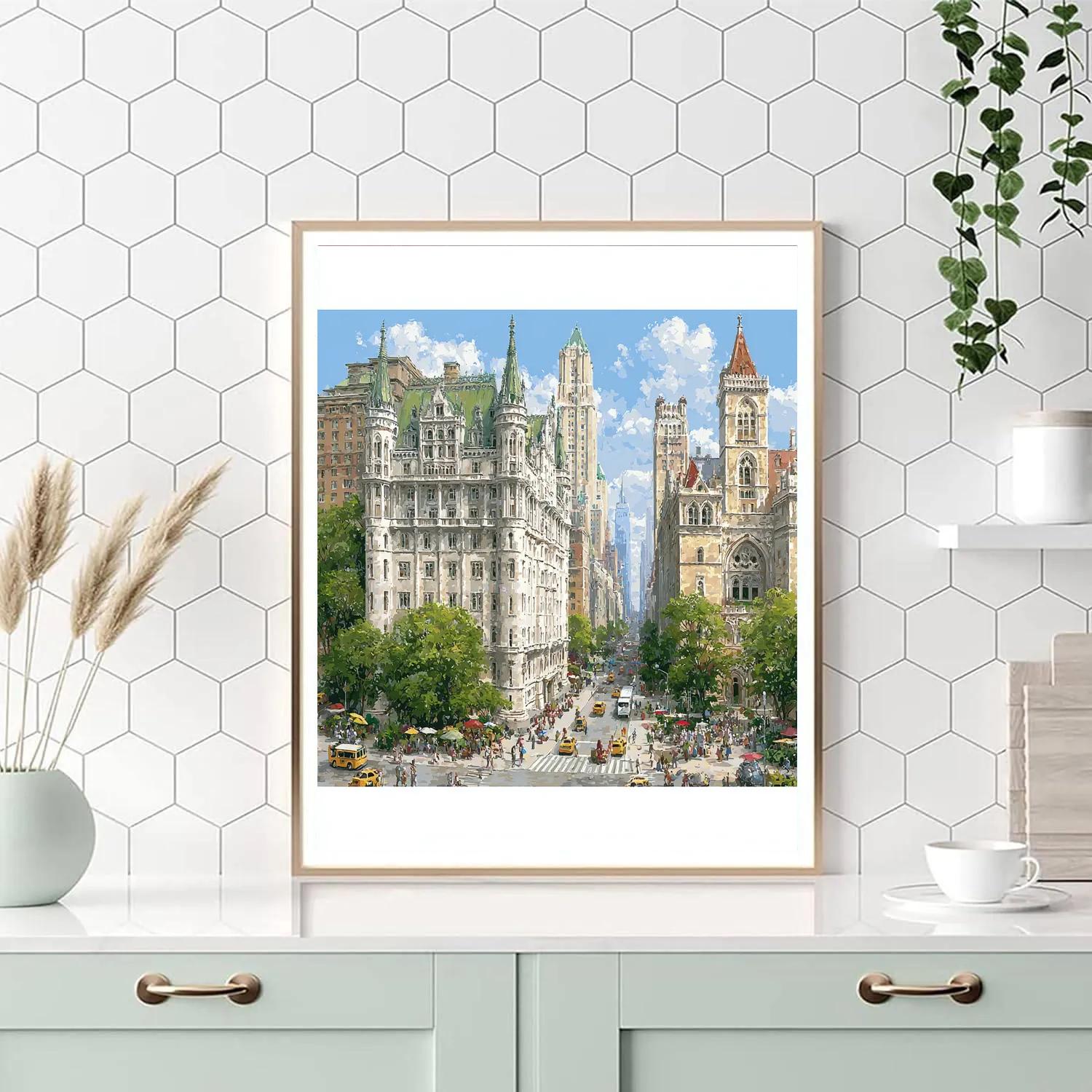 Zocalo Urban Plaza Mexico City Mexico painting number kit