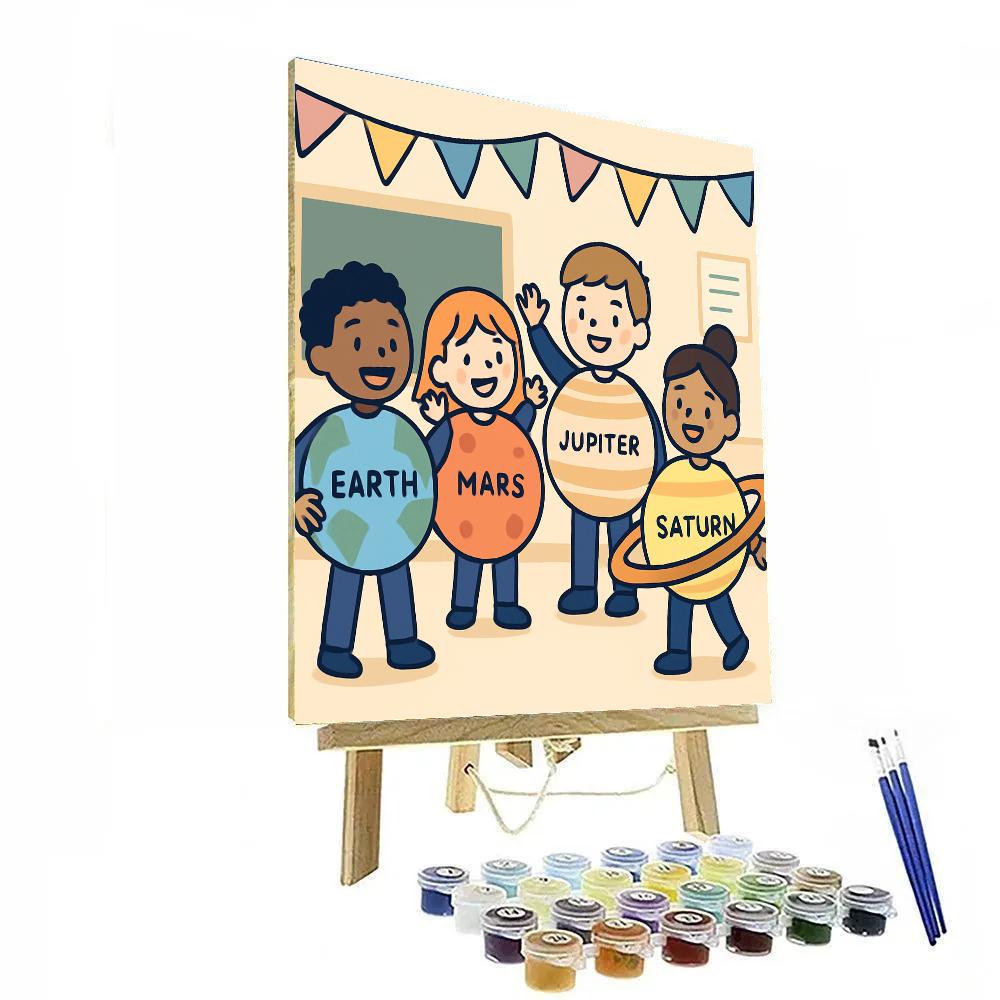 Planetary Costume Party Paint by numbers kits