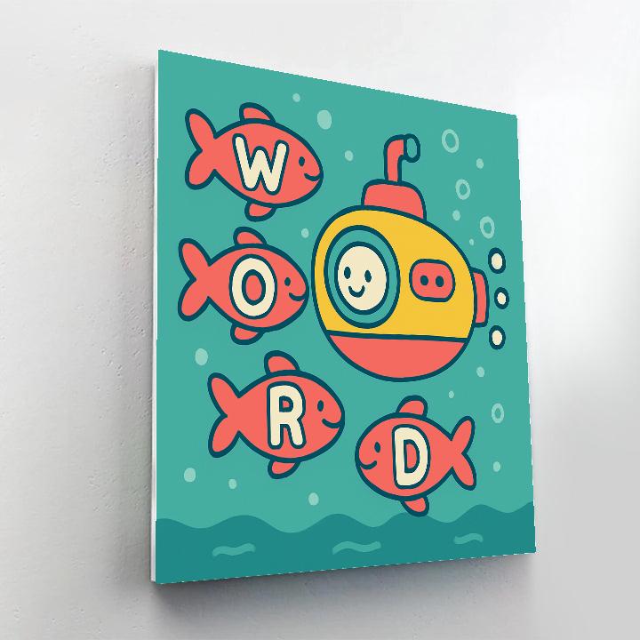 Submarine Language Voyage Number painting