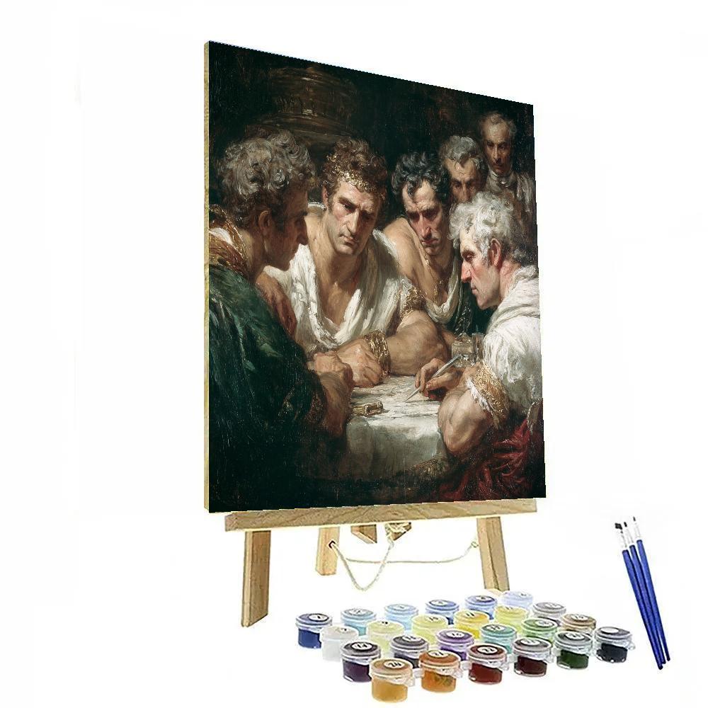 Jacques-Louis David Inspired Historical Meeting Numbered painting kits