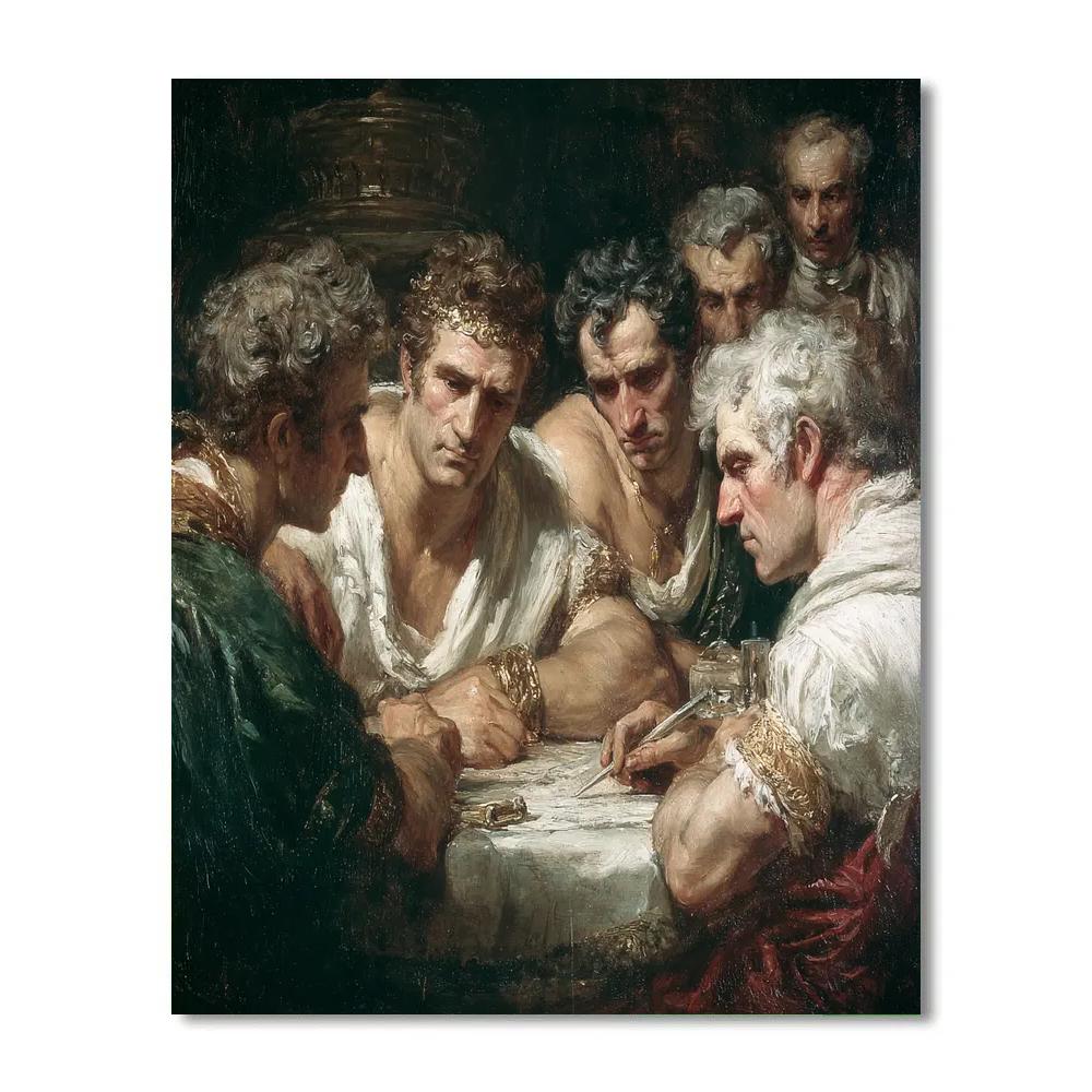 Jacques-Louis David Inspired Historical Meeting Numbered painting kits