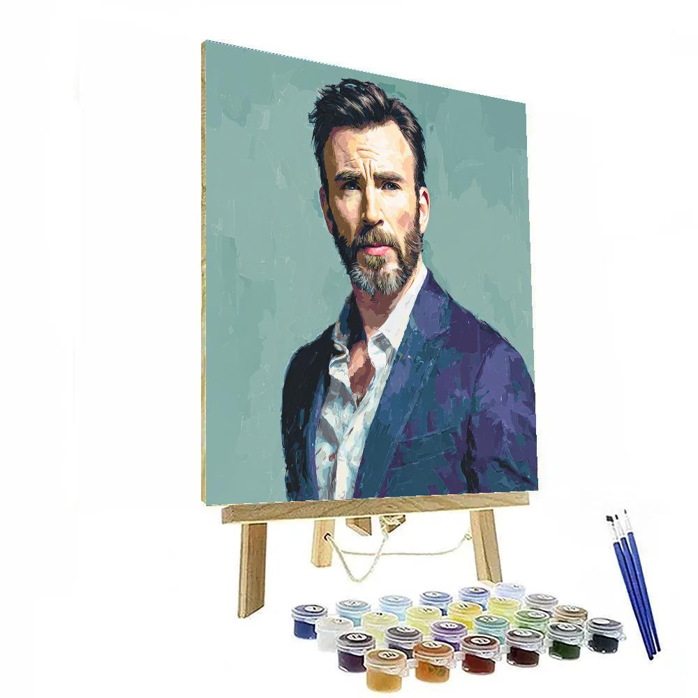 Chris Evans: Midnight Beacon Of Quiet Resolve Numbered painting kits